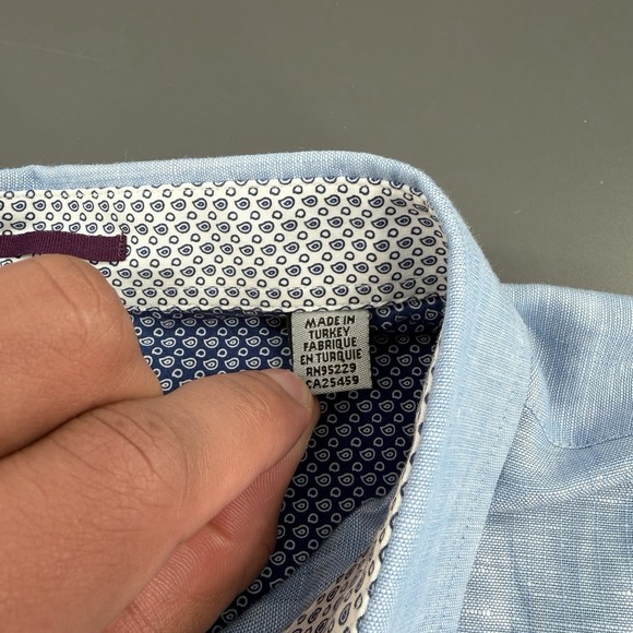 Ted Baker Romeos Men's Linen & Cotton Button-Up Shirt Lot Of 2 Ted Size 4 / US L - Picture 7 of 16